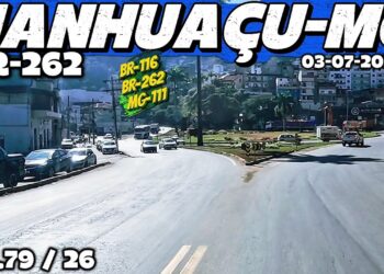 PASSANDO POR MANHUAÇU-MG BR116/BR262 E MG-111. #minasgerais #br116 #br262 #mg111 #trevoderealeza