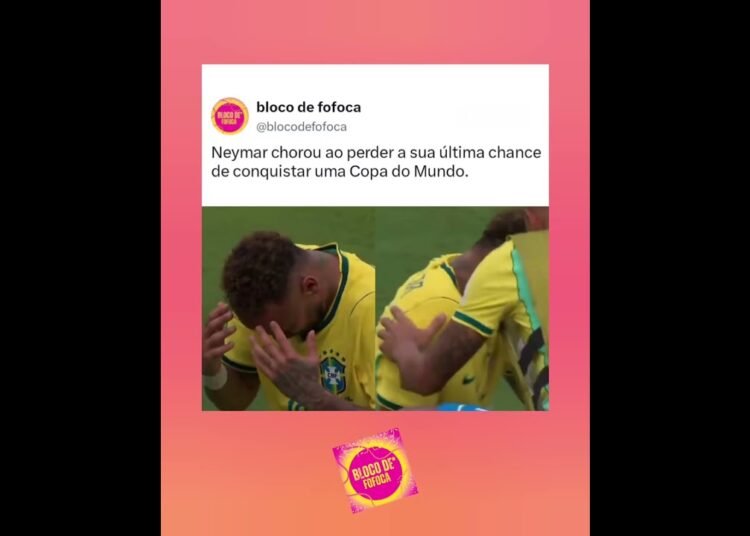 #neymar  chorou ao perder a sua última chance de conquistar uma Copa do Mundo.