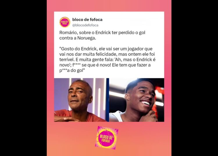 #romário falou sobre o #endrick ter perdido o gol contra a Noruega. #fofoca #fofocas