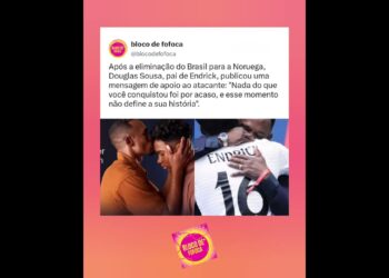 Douglas Sousa, pai de #endrick,  publicou uma mensagem de apoio ao atacante.
