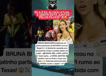 BRUNA BIANCARDI LEVA A FAMÍLIA TODA PARA COPA VER NEYMAR JOGAR CONTRA O JAPÃO
