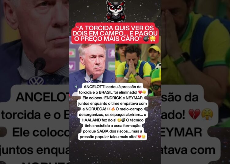 ANCELOTTI CEDEU À PRESSÃO, COLOCOU NEYMAR E ENDRICK… E O BRASIL CAIU PERANTE HAALAND😱
