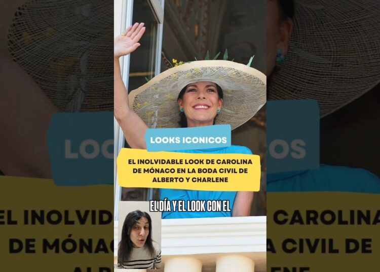ICÓNICO: EL INOLVIDABLE LOOK CIN EL QUE CAROLINA DE MÓNACO DESTACÓ EN LA BODA DE CHARLENE #royals