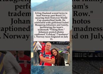 Haaland & Girlfriend Celebrate Historic Win #ErlingHaaland #Norway #WorldCup2026