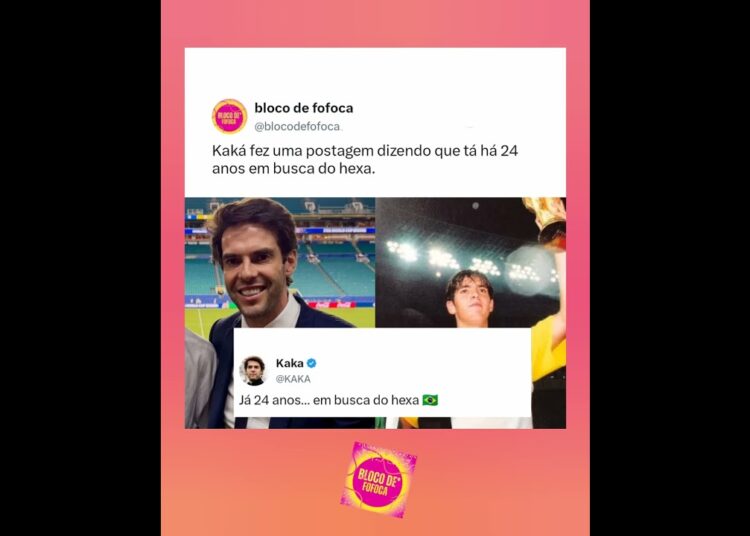 #kaka  fez uma postagem que tá há 24 anos em busca do hexa. #fofocas #copadomundo