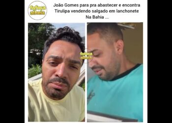 João Gomes encontra Tirulipa vendendo salgados #viral #fofoca #fyp