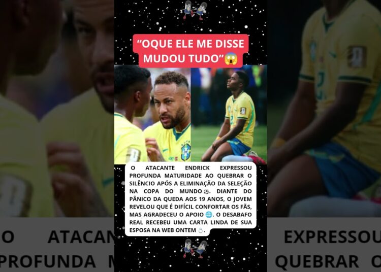ENDRICK quebra o silêncio após eliminação do BRASIL e assume dor em desabafo 🤯⚽