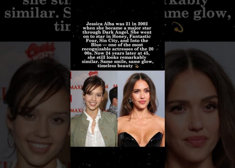 Jessica Alba in 2002 vs  2026 — 24 Years, Same Glow 🔥✨ #JessicaAlba #ThenAndNow