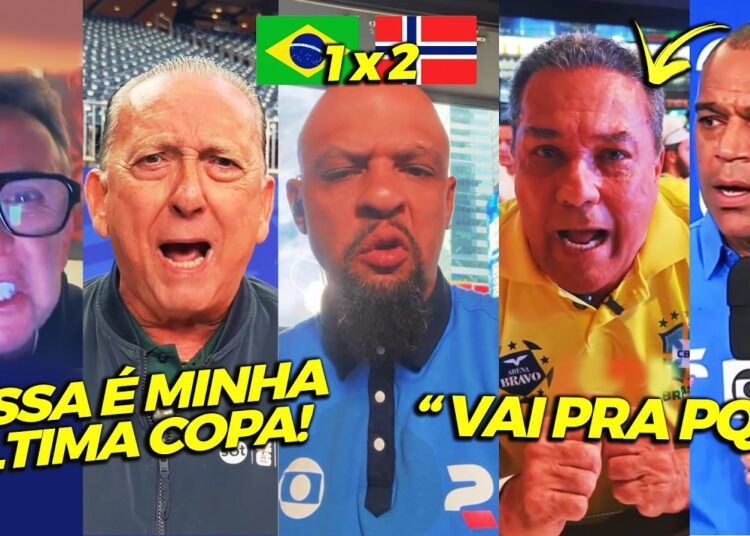 CLIMA DE VELÓRIO! REAÇÃO COMPLETA DOS JORNALISTAS COM ELIMINAÇÃO DO BRASIL NA COPA PARA A NORUEGA!