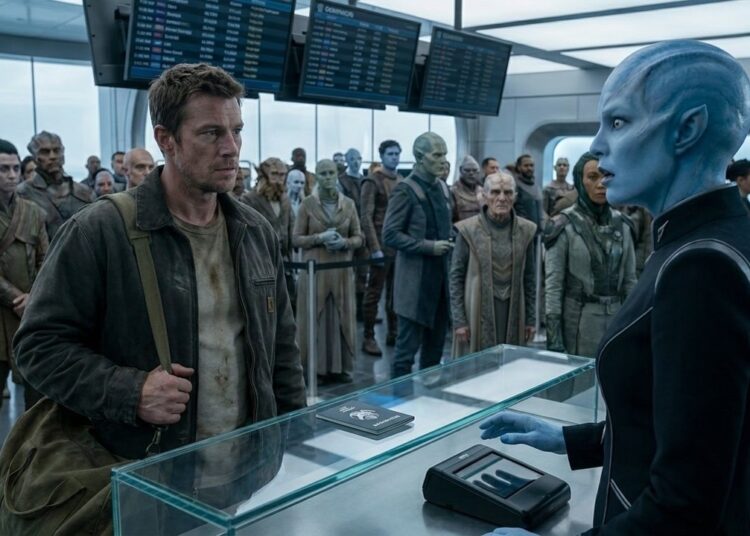O Oficial Alienígena Viu Meu Passaporte Humano — E Me Tratou Como Realeza