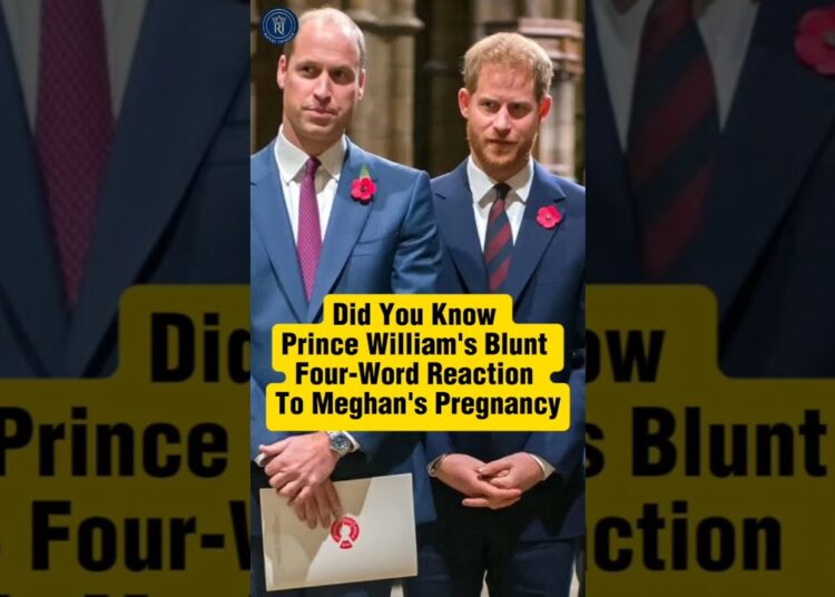 Did You Know Prince William Blunt Four Word To Meghan Pregnancy? #fyp #royalfamily #princewilliam