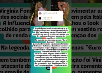 VINI JR REAGE A LOOK DE VIRGINIA DURANTE VIAGEM À ITÁLIA