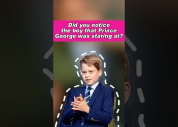 Did you notice the boy that Prince George was staring at? #princesscharlotte #royal #princegeorge