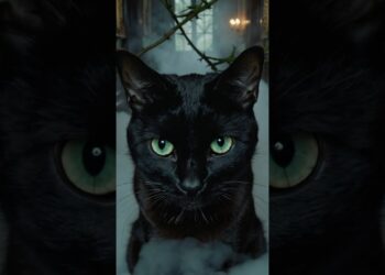 Alerta de fofura e realeza! 👑🐈⬛ Esse gato preto não veio para brincadeira, ele veio para ser o ce