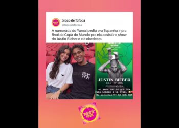 O pedido da namorada do #lamineyamal foi atendido, ela vai assistir o show do #justinbieber na final