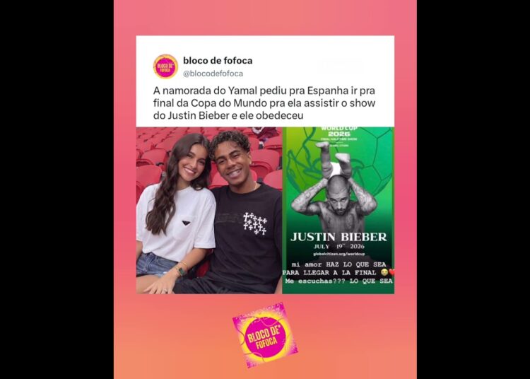 O pedido da namorada do #lamineyamal foi atendido, ela vai assistir o show do #justinbieber na final