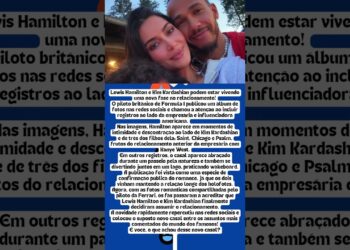 LEWIS HAMILTON ASSUME NAMORO COM KIM KARDASHIAN E SURGE EM CLIMA DE ROMANCE!