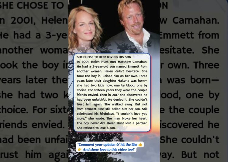 SHE CHOSE TO KEEP LOVING HIS SON