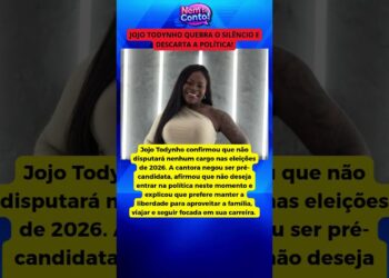 🚫 JOJO TODYNHO CONFIRMA NÃO VAI DISPUTAR AS ELEIÇÕES! 😱 “ESTOU FORA”