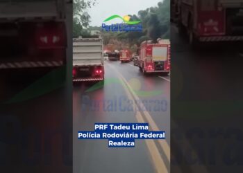 Colisão entre caminhão na BR-262 entre Realeza e Manhuaçu