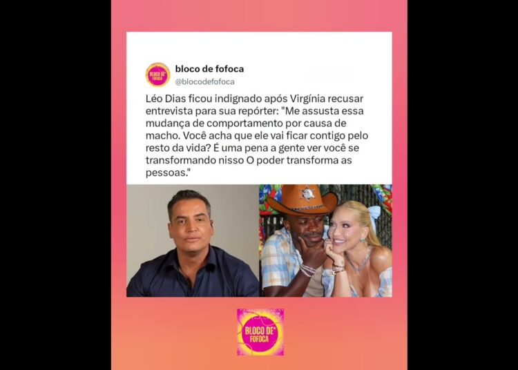 #leodias  ficou indignado após #virginia  recusar entrevista para sua repórter. #fofoca