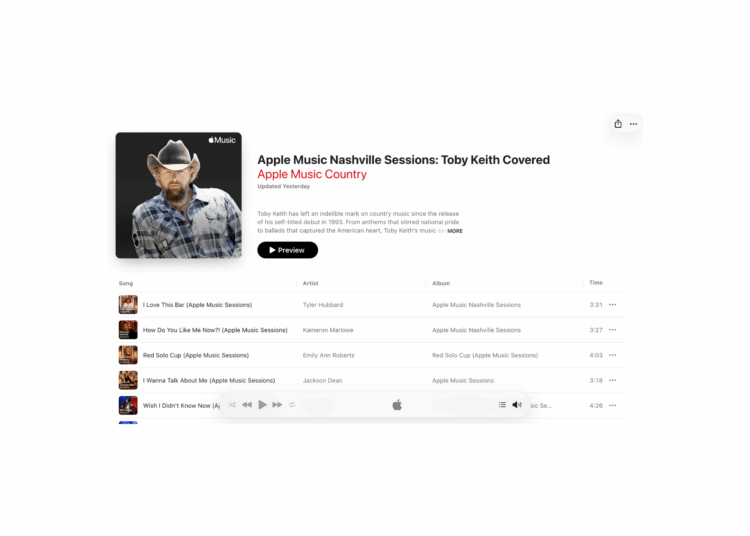 Apple Music celebra Toby Keith com novos covers de Nashville