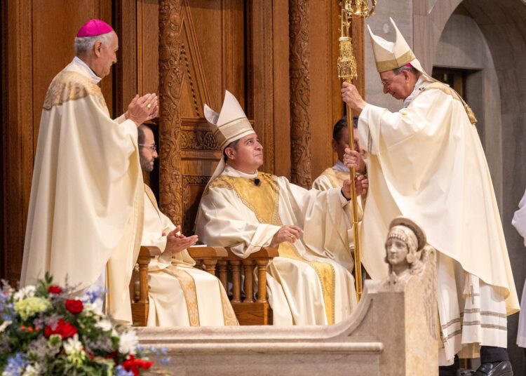 At his installation Mass in West Virginia, Bishop Menjivar says his new home is, like the song says, ‘almost heaven’