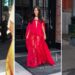 Convidados do casamento de Taylor Swift ficam monocromáticos em dourado, vermelho e preto