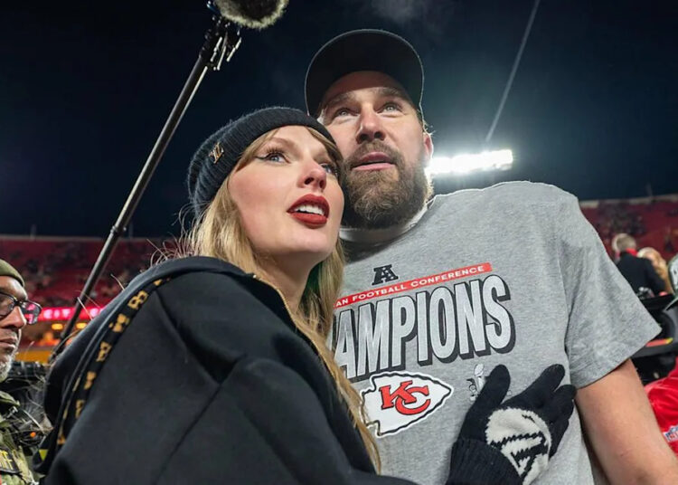 Descrição de uma palavra de Kylie Kelce sobre o casamento de Taylor Swift e Travis Kelce