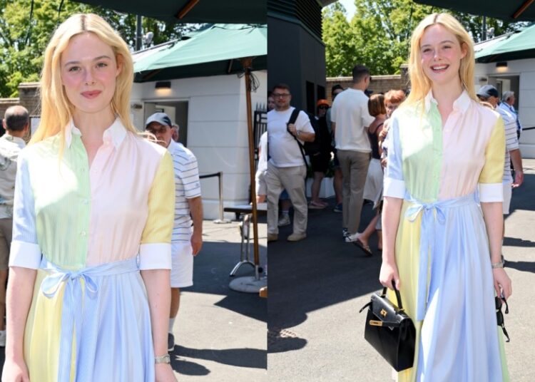 Elle Fanning faz Dior Summer Style em Wimbledon 2026