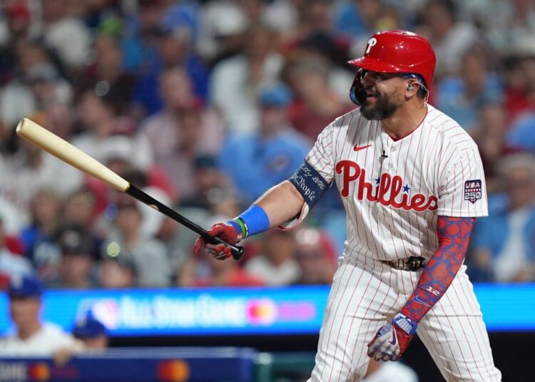 Este fã de Phillies conseguiu o encontro perfeito de celebridades com Kyle Schwarber em Avalon