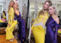 Gigi Hadid brilha com vestido amarelo recortado no jantar de ensaio de Travis Kelce e Taylor Swift