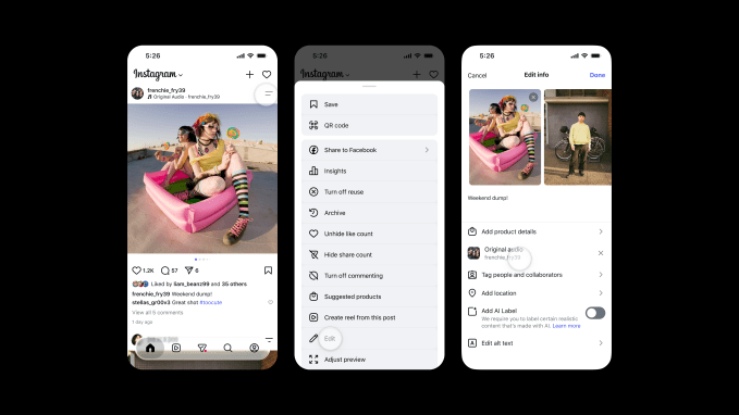 Instagram agora permite trocar músicas de postagens antigas