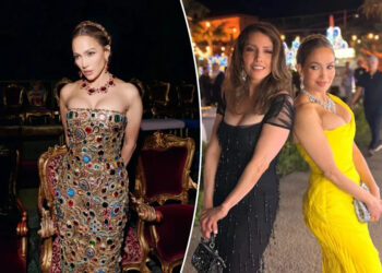 Jennifer Lopez é uma obra de arte ambulante em Dolce & Gabbana: 'Rainha por uma noite'