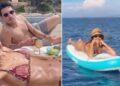 Jessica Alba, de biquíni, não se cansa do mar, do sol e de seu namorado