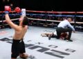 LAS VEGAS, NEVADA - 28 DE JUNHO: em uma luta de peso leve durante o evento Zuffa Boxing 8 no The Chelsea no The Cosmopolitan em 28 de junho de 2026 em Las Vegas, Nevada. (Foto de Ed Mulholland/Zuffa Boxing)