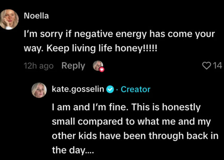 Kate Gosselin aborda drama familiar e ‘energia negativa’ em atualização recente do TikTok