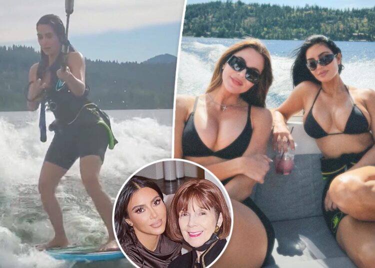 Kim Kardashian esclarece o momento das fotos das férias após a morte da avó Mary Jo 'MJ' Campbell