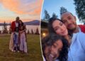 Kim Kardashian se aproxima de Lewis Hamilton em fotos raras de PDA de uma escapadela em família