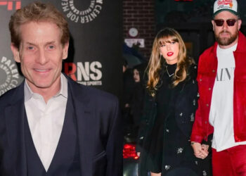 Marido da dançarina de Taylor Swift defende cor do vestido no casamento de Travis Kelce