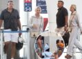 Mike Vrabel e sua esposa Jen formam uma frente unida no aeroporto de Utah