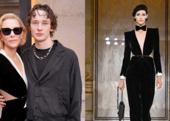 O filho de Cate Blanchett, Ignatius, junta-se à mãe no desfile de Giorgio Armani Privé