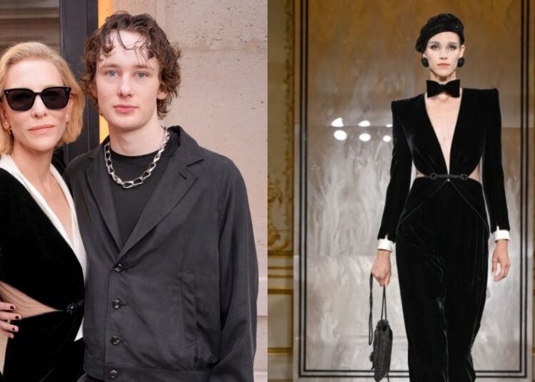 O filho de Cate Blanchett, Ignatius, junta-se à mãe no desfile de Giorgio Armani Privé