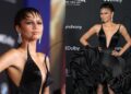 O vestido Ashi Studio de Zendaya evoca Venom na estreia de “Homem-Aranha”