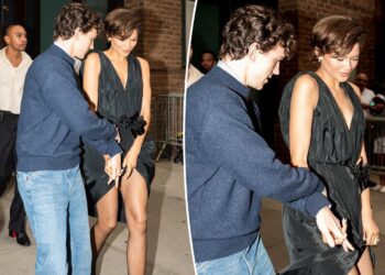 Tom Holland salva Zendaya de um grande defeito no guarda-roupa com um vestido de pernas compridas
