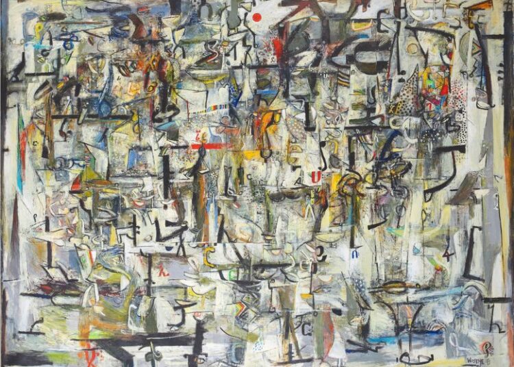 Trabalho do artista Wosene Kosrof em exposição na Sullivan Goss | Artes e Entretenimento