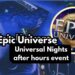 Universal Nights chegando ao Epic Universe em outubro com passeios, entretenimento e lanches