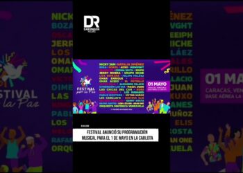 Revelaron lista de artistas del Festival por la Paz en Caracas