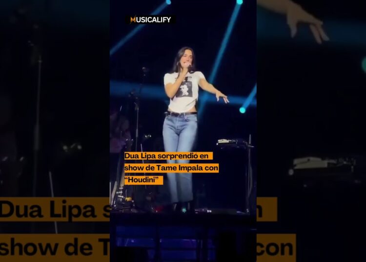 Dua Lipa sorprendió en show de Tame Impala con”Houdini”