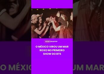 O México virou um mar roxo no primeiro show do BTS#BTS #BTSinMexico #Bangtan #ARMY #BTSTour